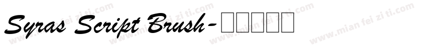 Syras Script Brush字体转换